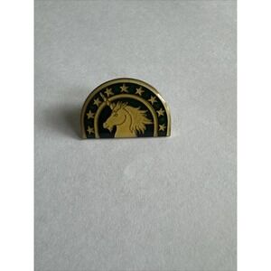 Vintage Enamel 80's Unicorn With Stars Hat Lapel Pin